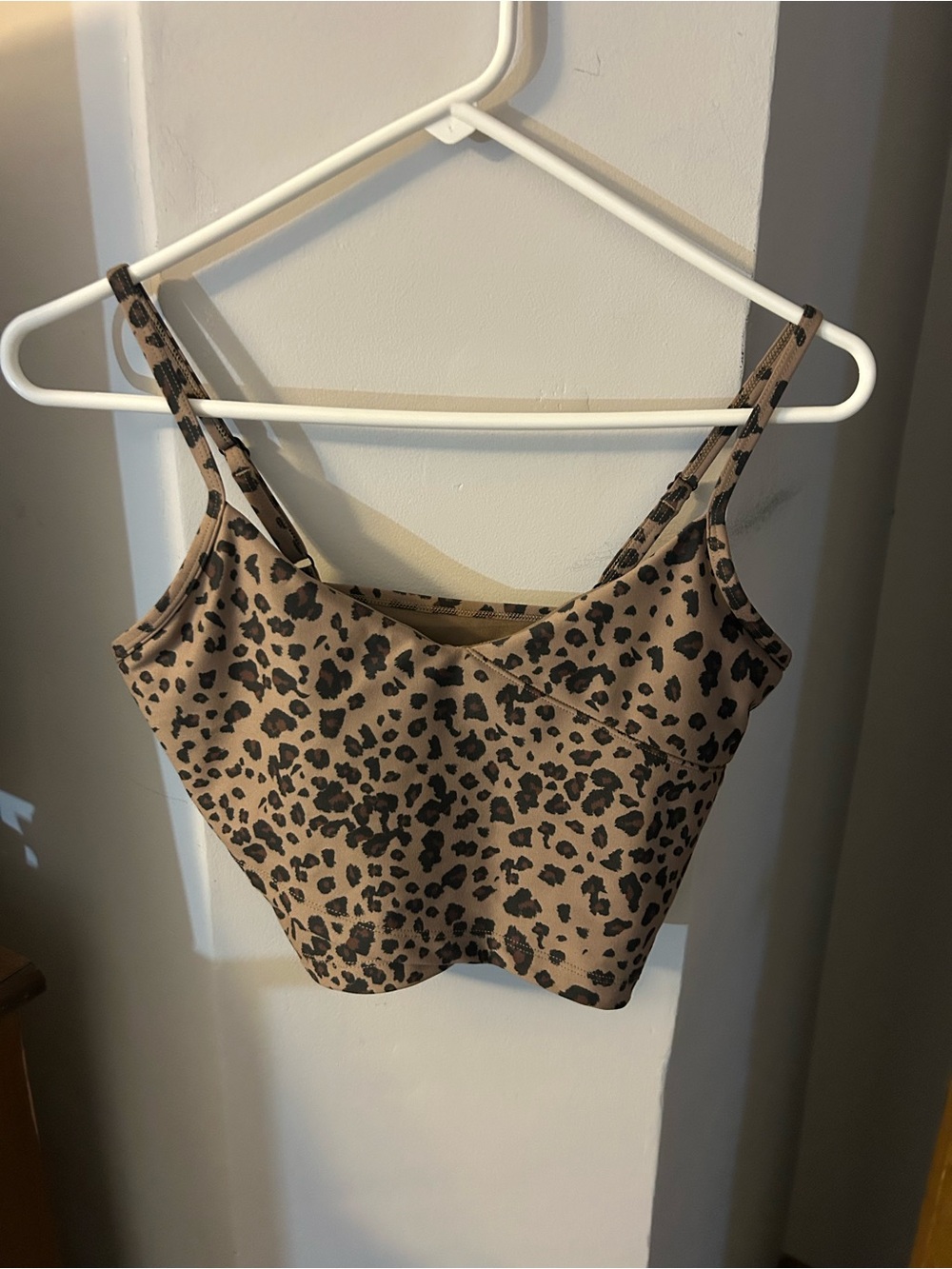 Beige Leopard-Print Cami with Adjustable Straps